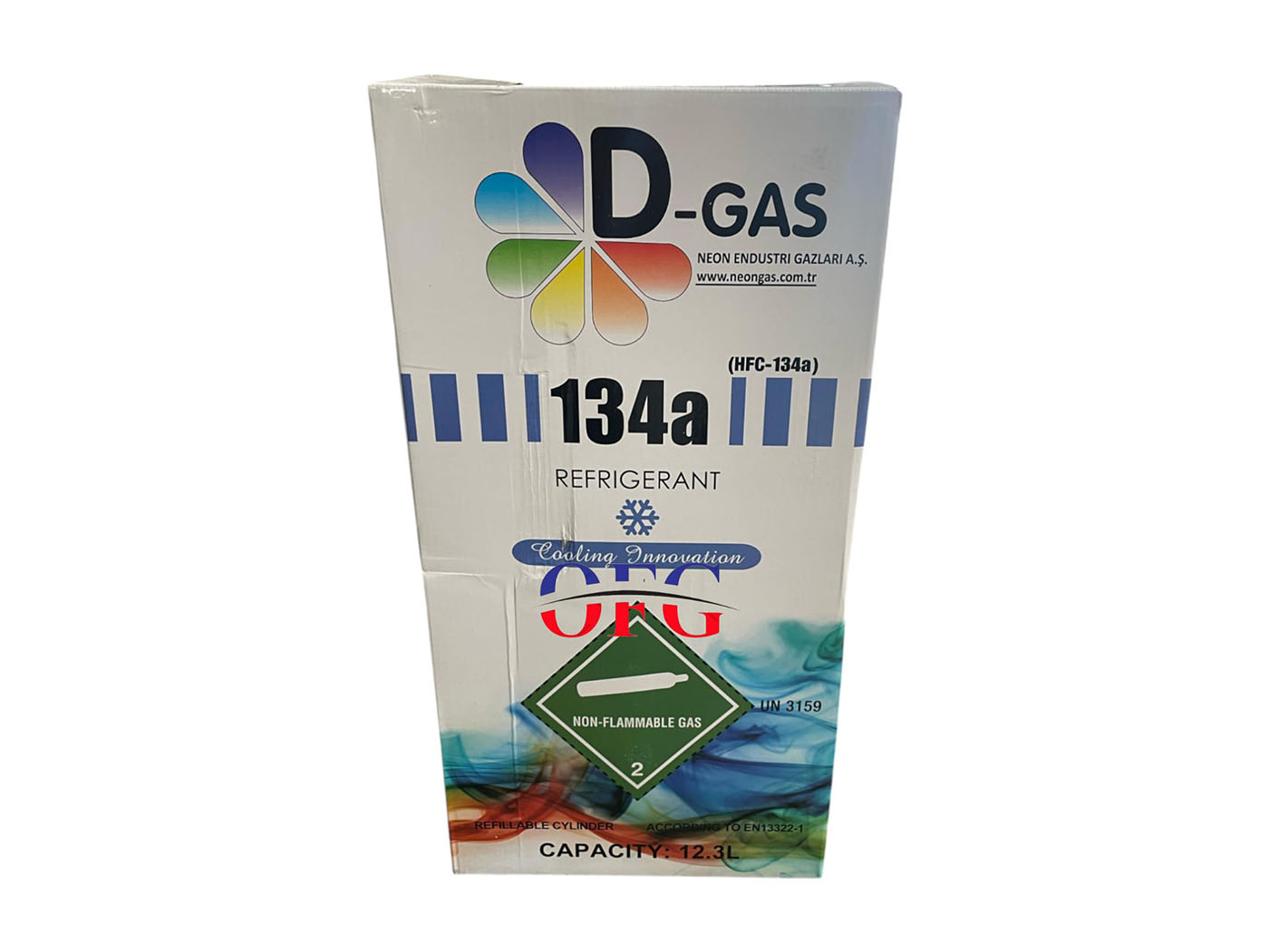 D Gaz R134A 12Kg Depozitolu Tüp