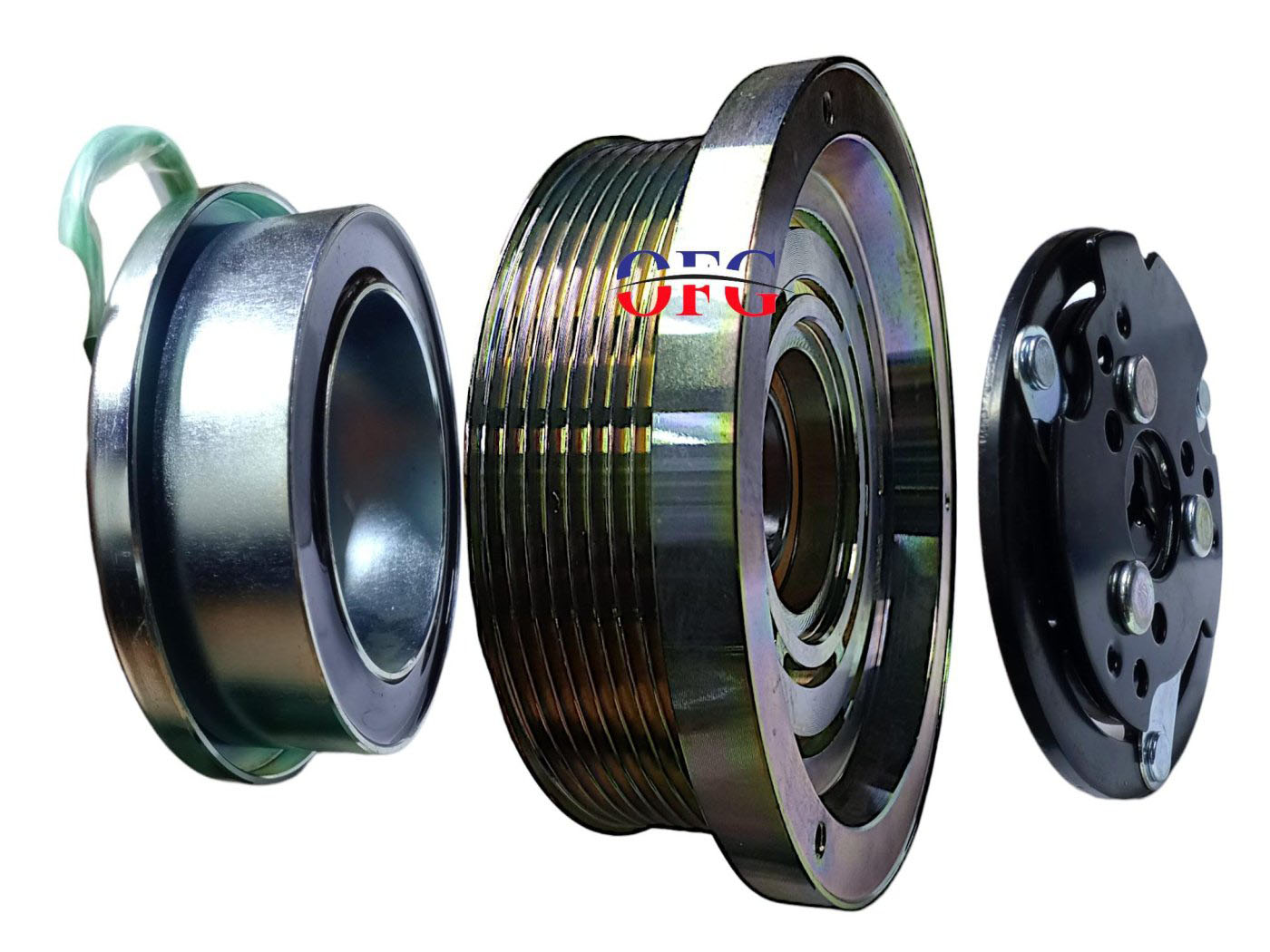 Cat İş Makinesi Sanden 8Pk 24V Tırtıklı Klima Kasnak Seti